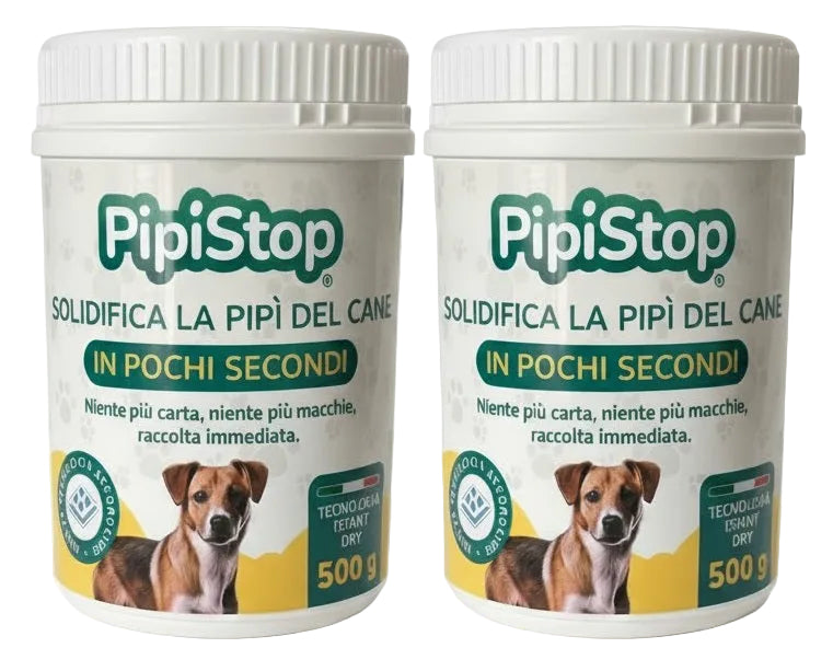 PipiStop – 2x Verfestigt Hundeurin in Sekunden - Made in Italy